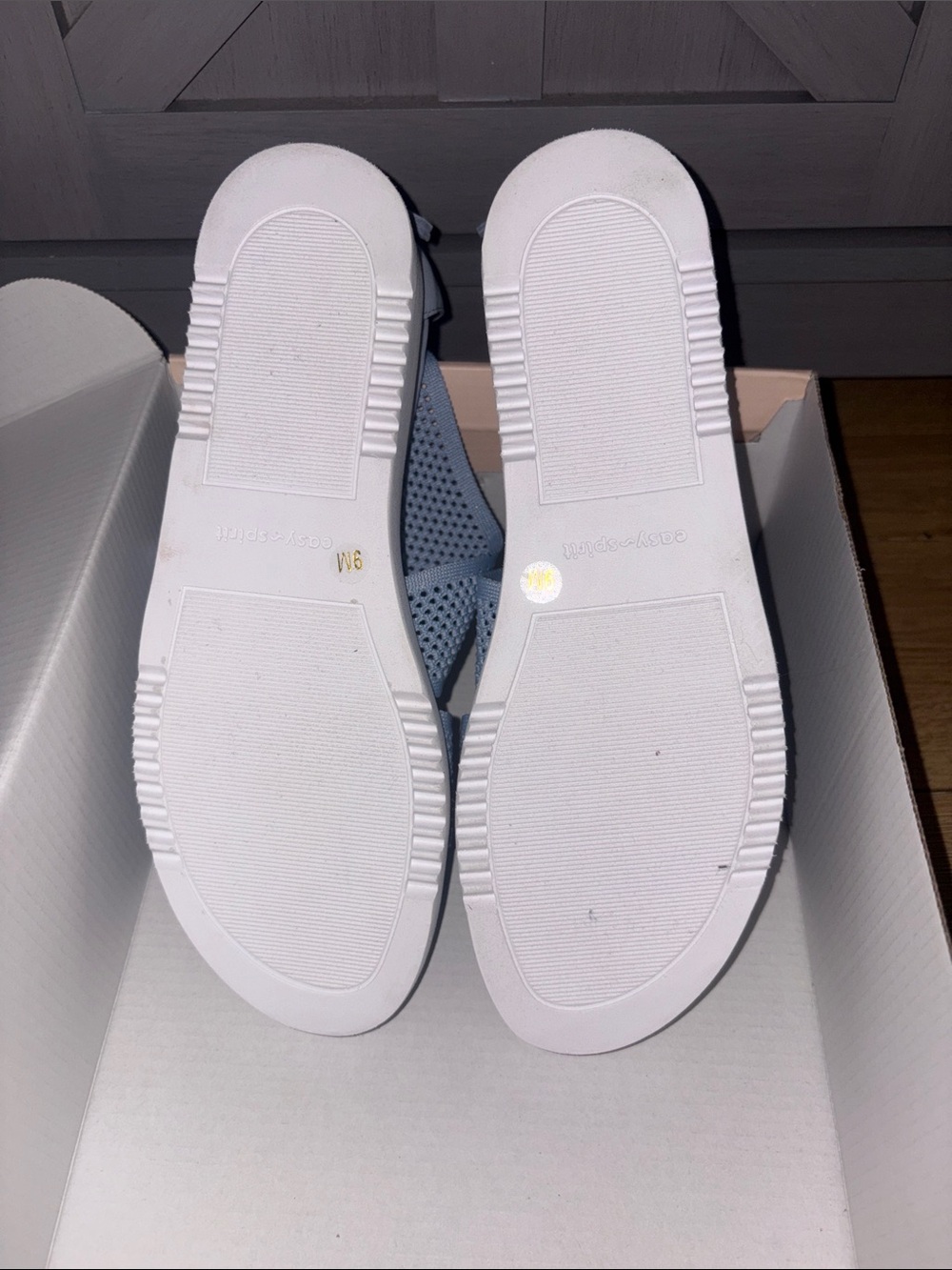 Easy Spirit - WANDER 2 - Light Blue Crisscross Perforated Platform Sandals - Picture 3 of 4